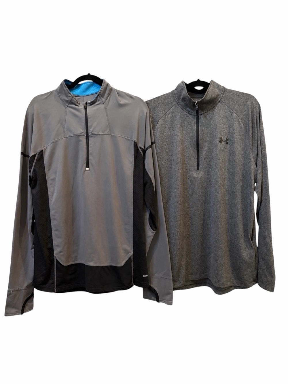 Under Armour + Champion Bundle 2 Men’s Large Quarter Zip Long Sleeve Shirts